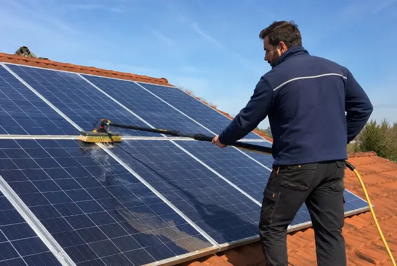 Nettoyage et entretien de panneaux solaires à Tautavel